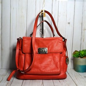 Michael Kors Orange Leather Crossbody Bag